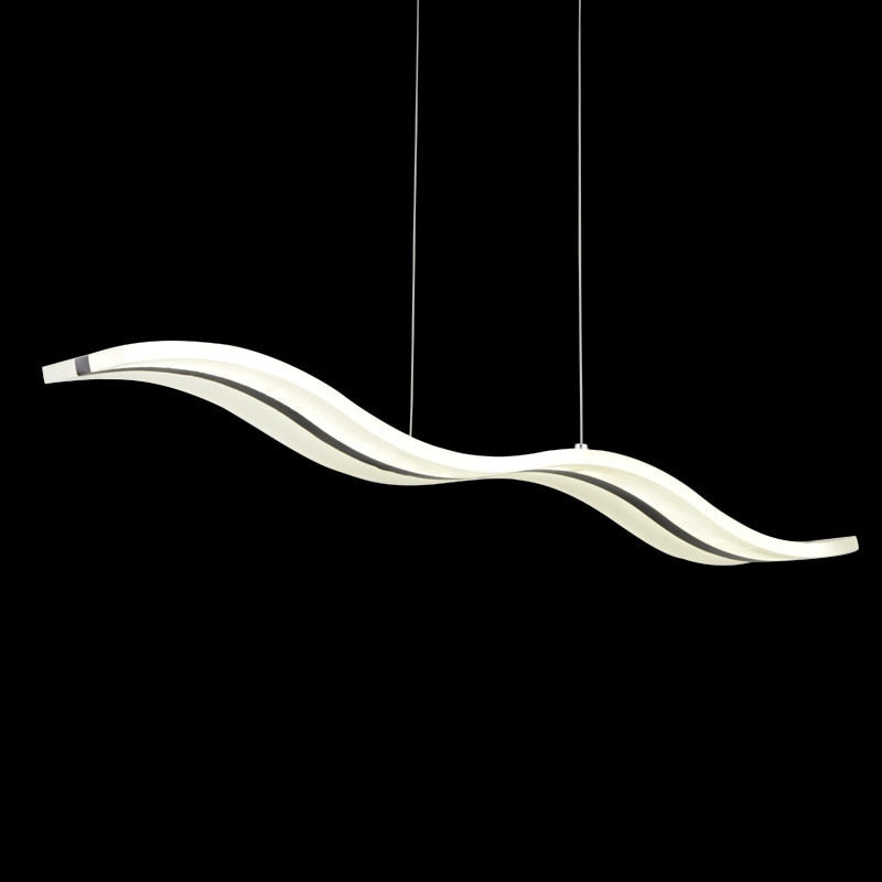 LED Frosted Wave Ceiling Pendant Susp. SKU# LIG0018